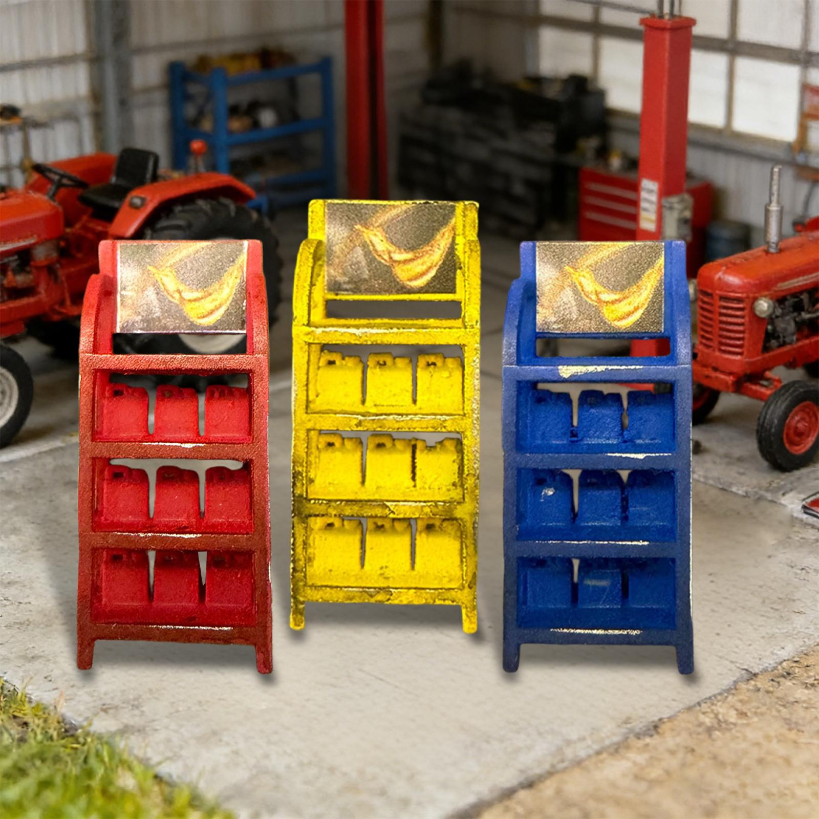 Auto Repair Shop Photos - โมเดลชั้นวางน้ำมันรถยนต์ขนาด 1:64 อุปกรณ์ประกอบฉากถ่ายภาพ ของตกแต่งฉากซ่อมรถยนต์สมจริง ของตกแต่งฉากซ่อมรถยนต์ อุปกรณ์เสริมสำหรับฉาก