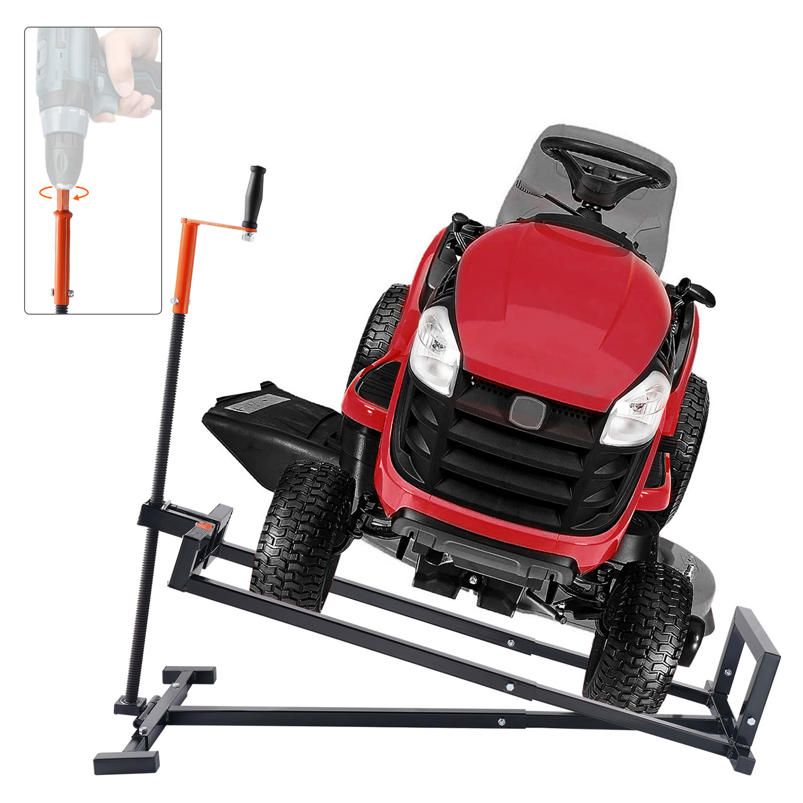 Hydraulic Car Lift - SucceBuy เครื่องตัดหญ้า Lift พร้อมแจ็คไฮดรอลิก/เกลียว, 500/880 ปอนด์ปรับ
