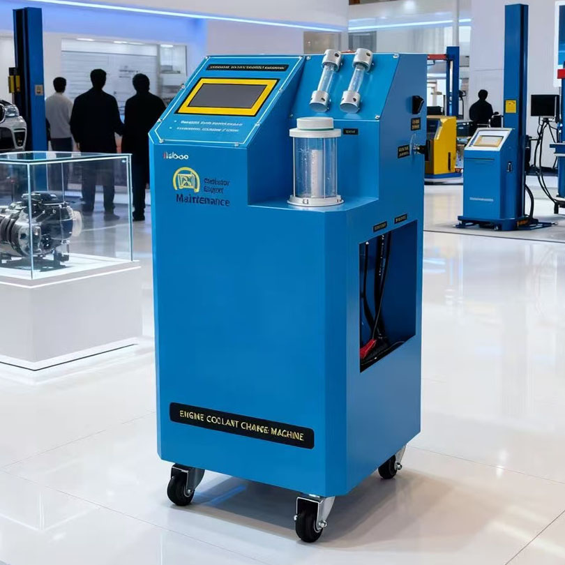 Coolant Flush Machine - เครื่องเปลี่ยนถ่ายน้ำหล่อเย็นรถยนต์แบบอัตโนมัติเต็มรูปแบบ พร้อมระบบล้าง ระบบหน้าจอสัมผัส และระบบป้องกันการแข็งตัว