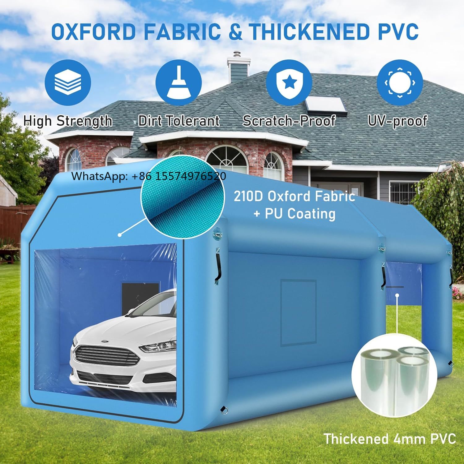 เต็นท์โรงรถเป่าลมสีขาวขนาดใหญ่ - Inflatable Paint Booth บทวิจารณ์และราคา